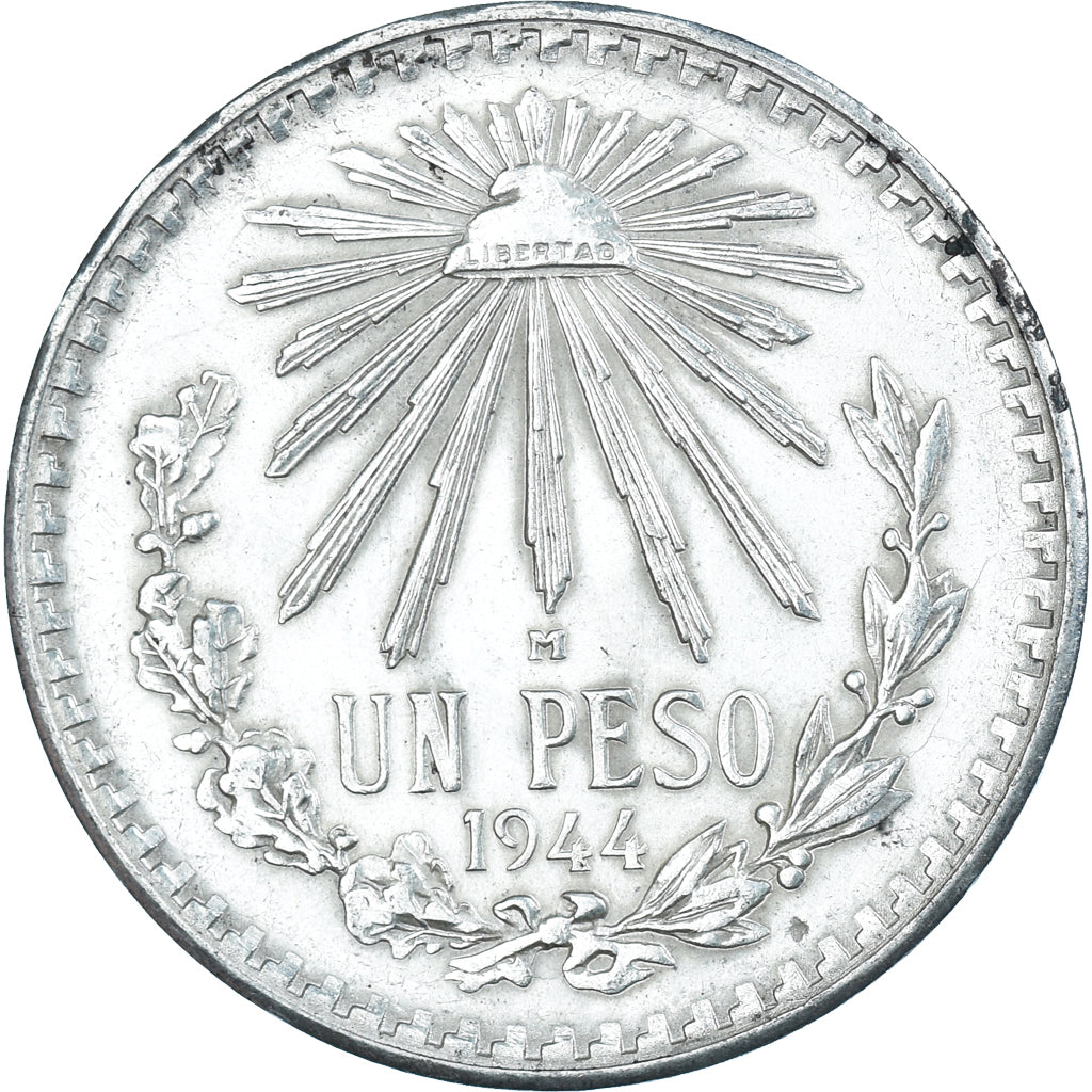 Coin, Mexico, Peso, 1944, Mexico City, EF(40-45), Silver, KM:455