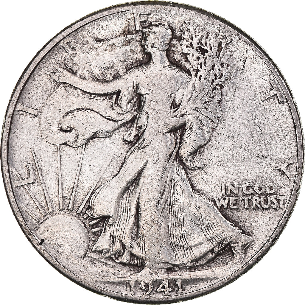 Moeda, Estados Unidos da América, Walking Liberty Half Dollar, Half Dollar