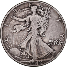 Moneda, Estados Unidos, Walking Liberty Half Dollar, Half Dollar, 1942, U.S.