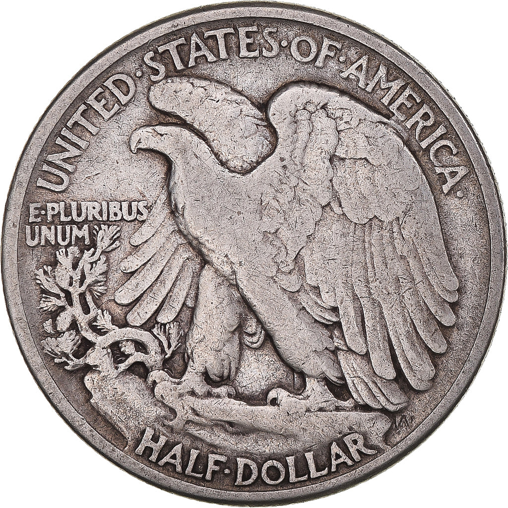 Coin, United States, Walking Liberty Half Dollar, Half Dollar, 1942, U.S. Mint