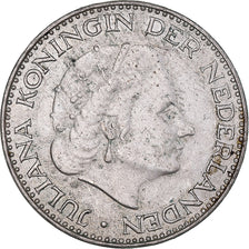 Coin, Netherlands, Juliana, Gulden, 1967, EF(40-45), Silver, KM:184