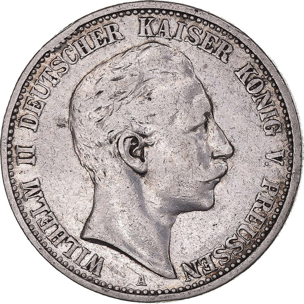 Coin, German States, PRUSSIA, Wilhelm II, 2 Mark, 1905, Berlin, VF(30-35)