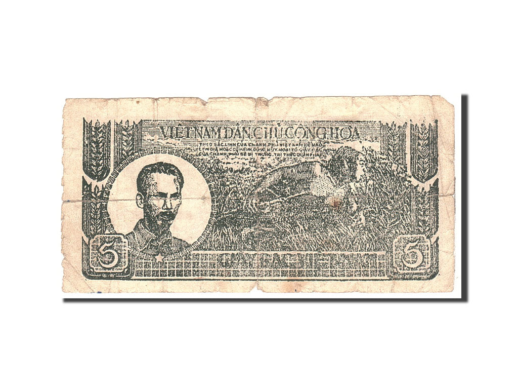 Banknote, Vietnam, 5 D<ox>ng, 1948, Undated, KM:17a, VF(20-25)