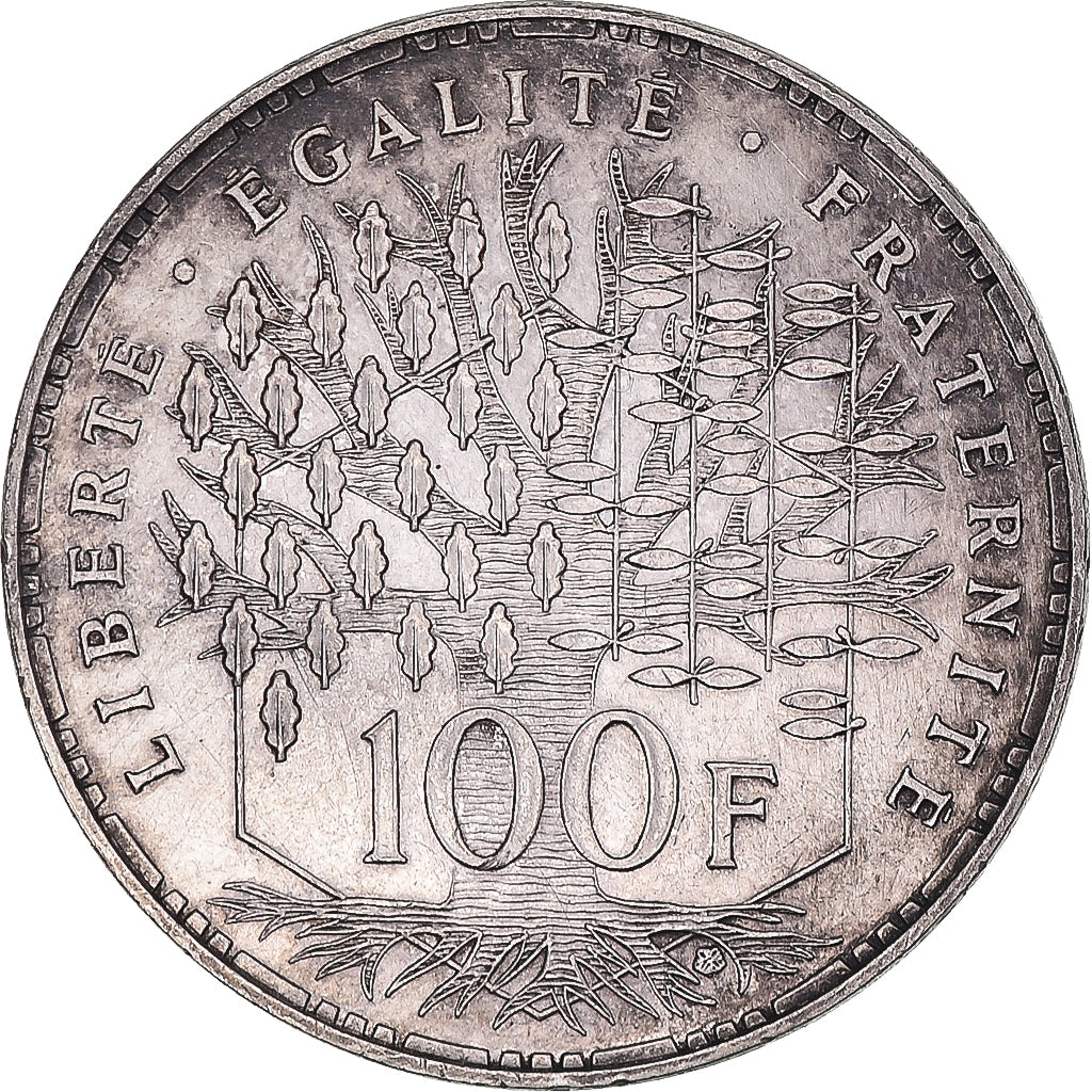Moneta, Francia, Panthéon, 100 Francs, 1987, Paris, BB, Argento, KM:951.1