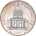 Moeda, França, Panthéon, 100 Francs, 1987, Paris, AU(55-58), Prata, KM:951.1