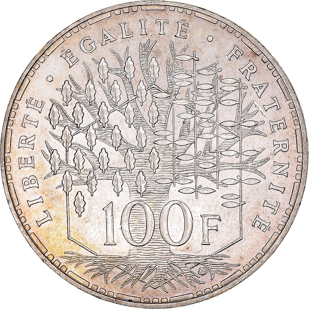 Munten, Frankrijk, Panthéon, 100 Francs, 1987, Paris, PR, Zilver, KM:951.1
