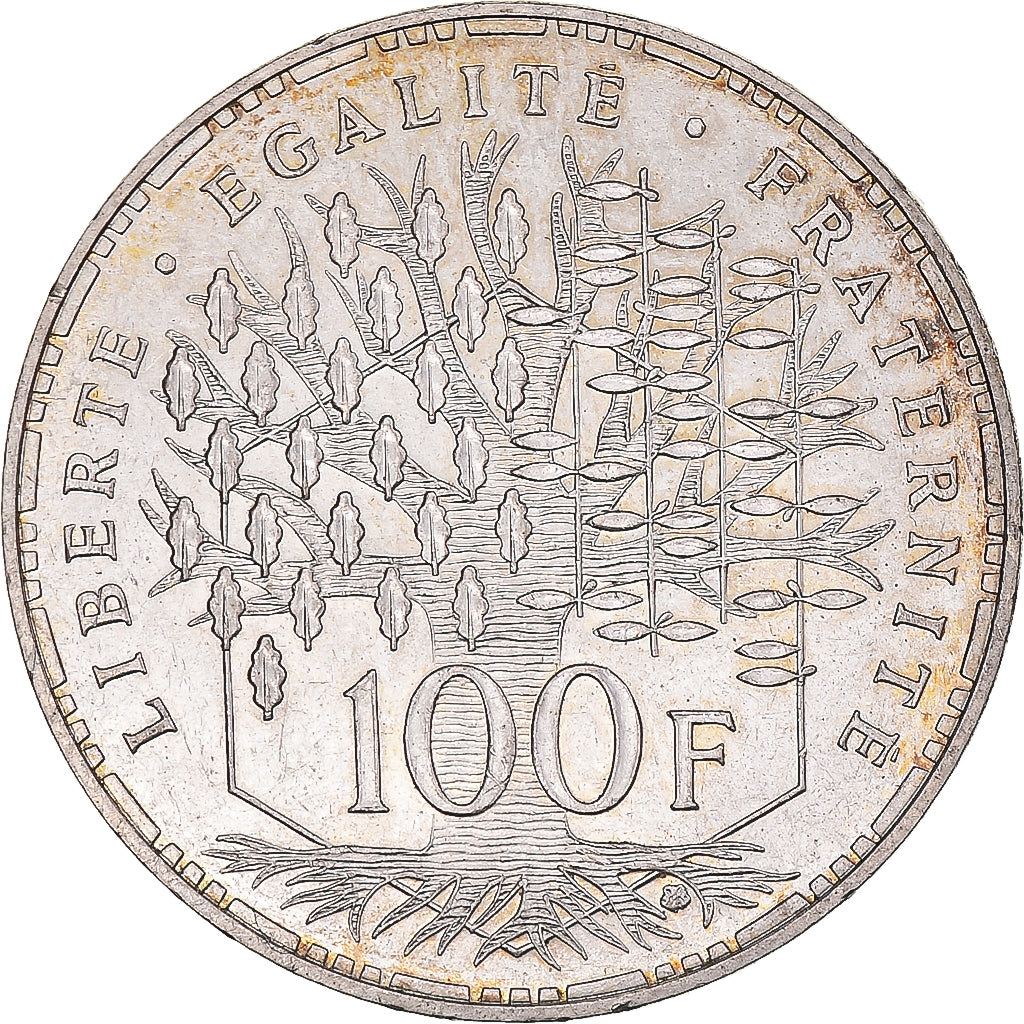 Coin, France, Panthéon, 100 Francs, 1988, Paris, AU(50-53), Silver, KM:951.1