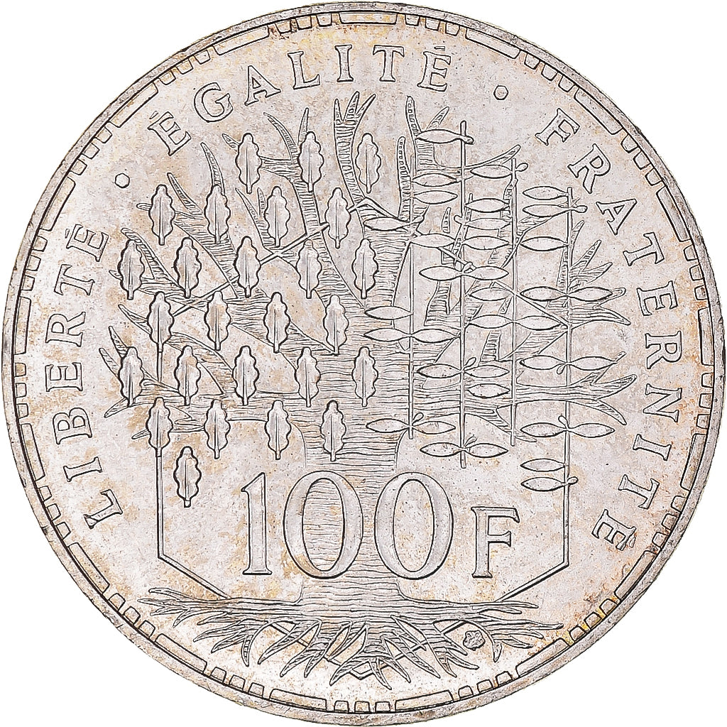 Munten, Frankrijk, Panthéon, 100 Francs, 1989, Paris, PR+, Zilver, KM:951.1