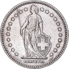 Coin, Switzerland, 2 Francs, 1928, Bern, VF(30-35), Silver, KM:21