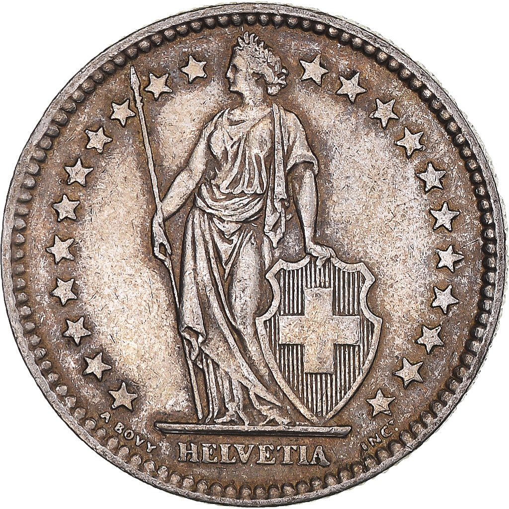 Coin, Switzerland, 2 Francs, 1963, Bern, EF(40-45), Silver, KM:21