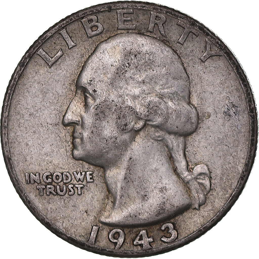 Coin, United States, Washington Quarter, Quarter, 1943, U.S. Mint, Philadelphia