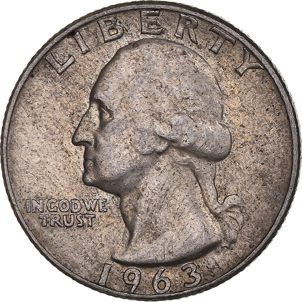 Coin, United States, Washington Quarter, Quarter, 1963, U.S. Mint, Denver