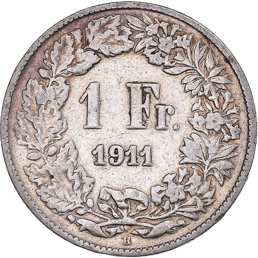 Coin, Switzerland, Franc, 1911, Bern, VF(20-25), Silver, KM:24