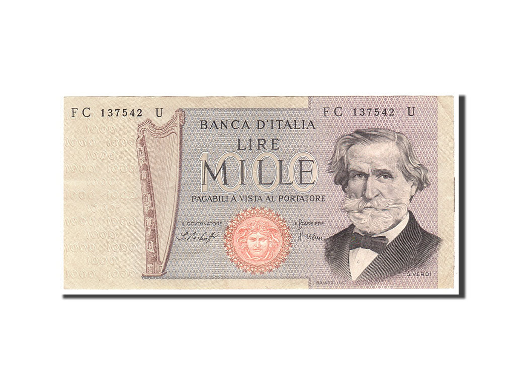 Italy, 1000 Lire, KM:101e, 1977-01-10, EF(40-45)