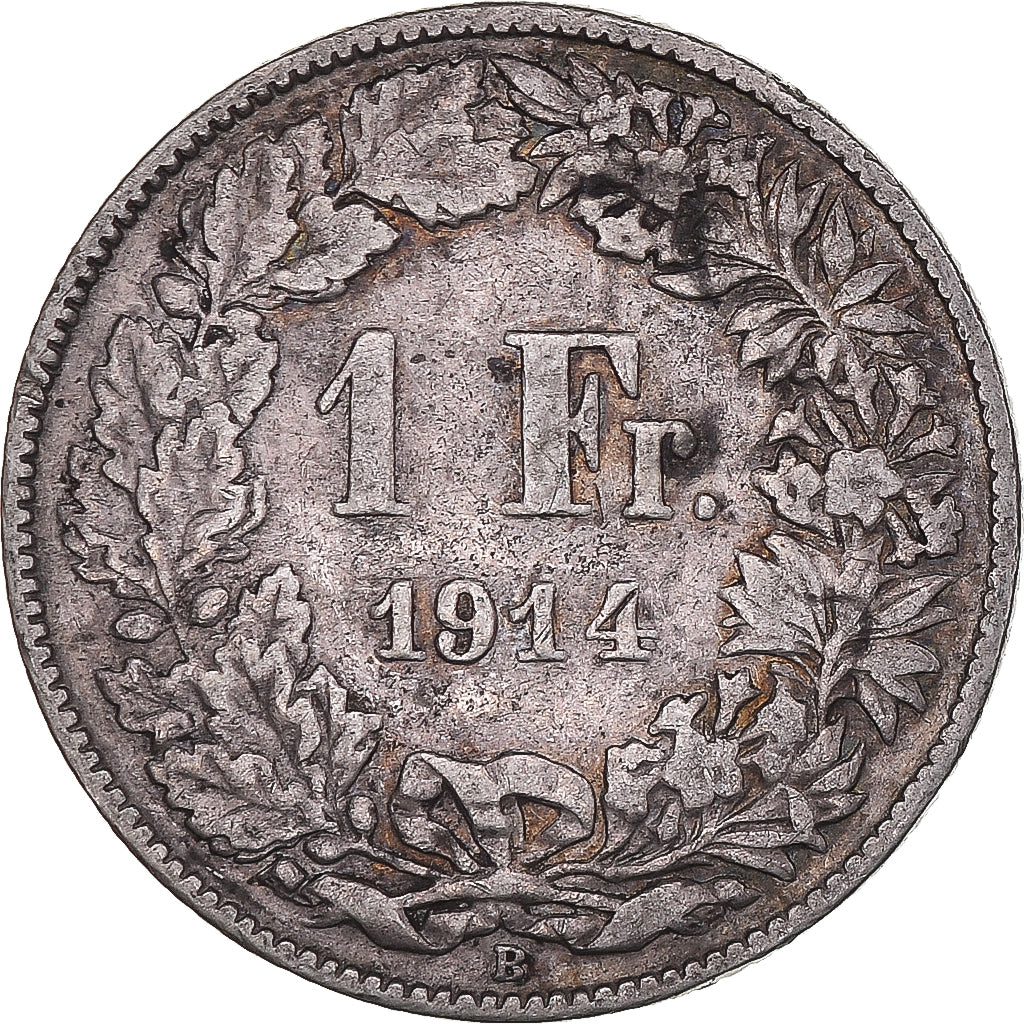 Coin, Switzerland, Franc, 1914, Bern, VF(30-35), Silver, KM:24