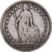 Coin, Switzerland, Franc, 1921, Bern, VF(30-35), Silver, KM:24