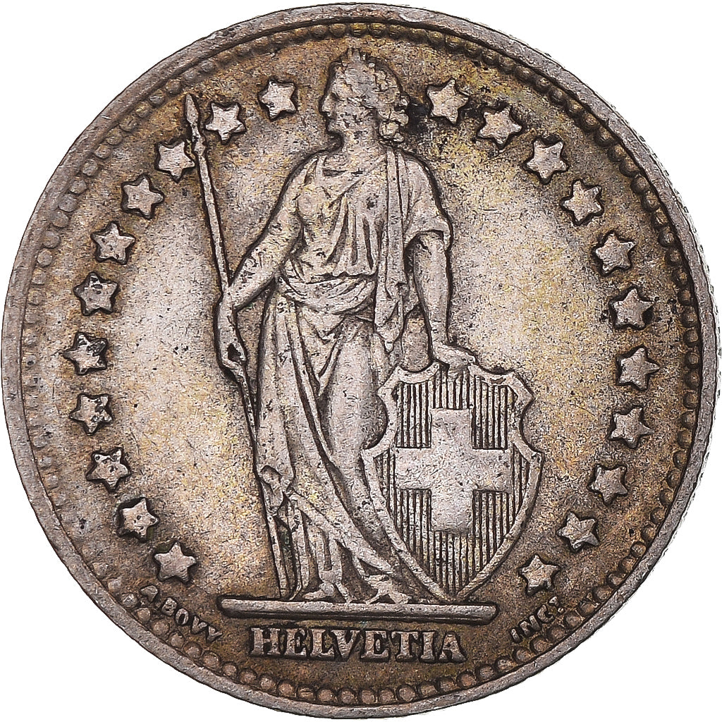 Coin, Switzerland, Franc, 1944, Bern, EF(40-45), Silver, KM:24