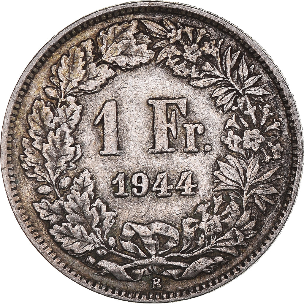 Coin, Switzerland, Franc, 1944, Bern, AU(50-53), Silver, KM:24