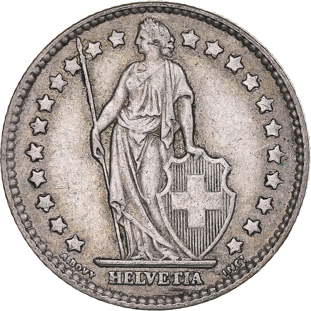 Coin, Switzerland, Franc, 1962, Bern, EF(40-45), Silver, KM:24