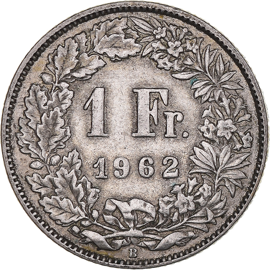 Coin, Switzerland, Franc, 1962, Bern, EF(40-45), Silver, KM:24
