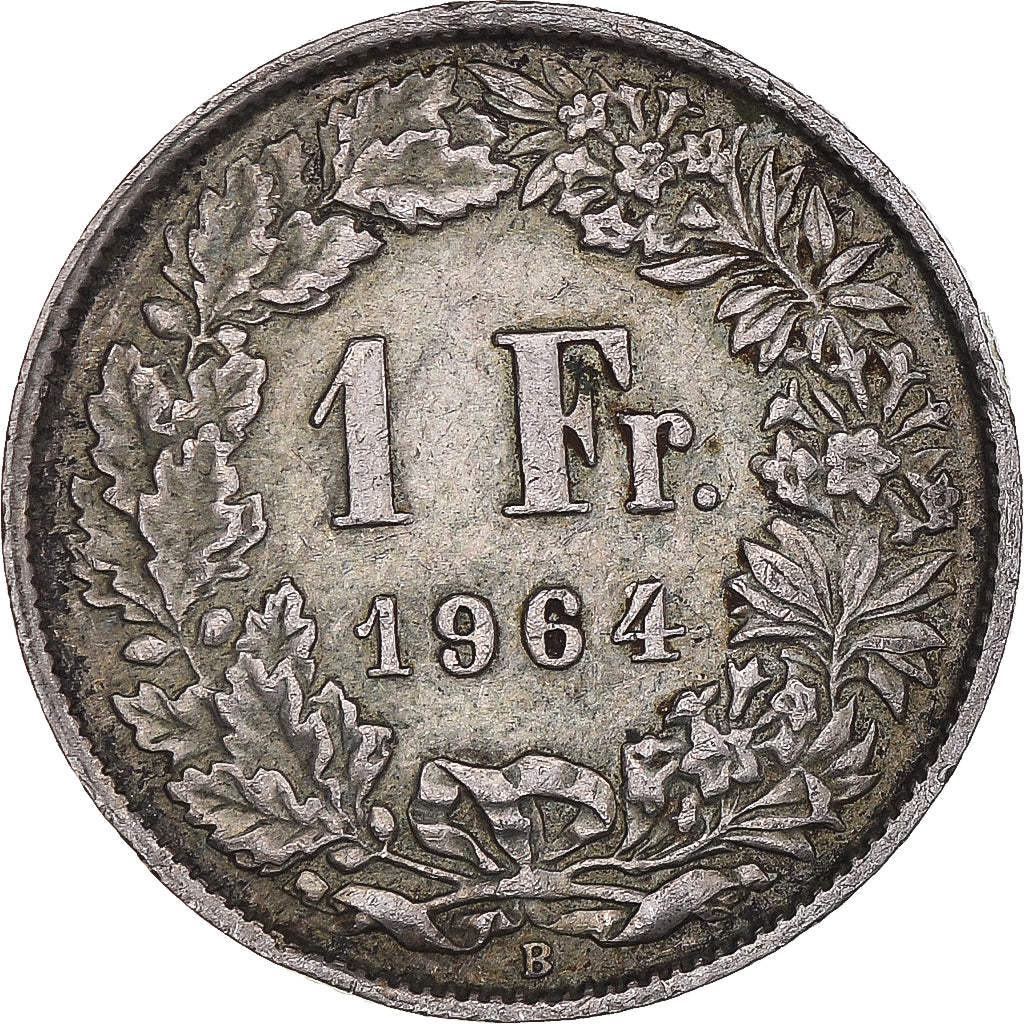 Coin, Switzerland, Franc, 1964, Bern, VF(30-35), Silver, KM:24