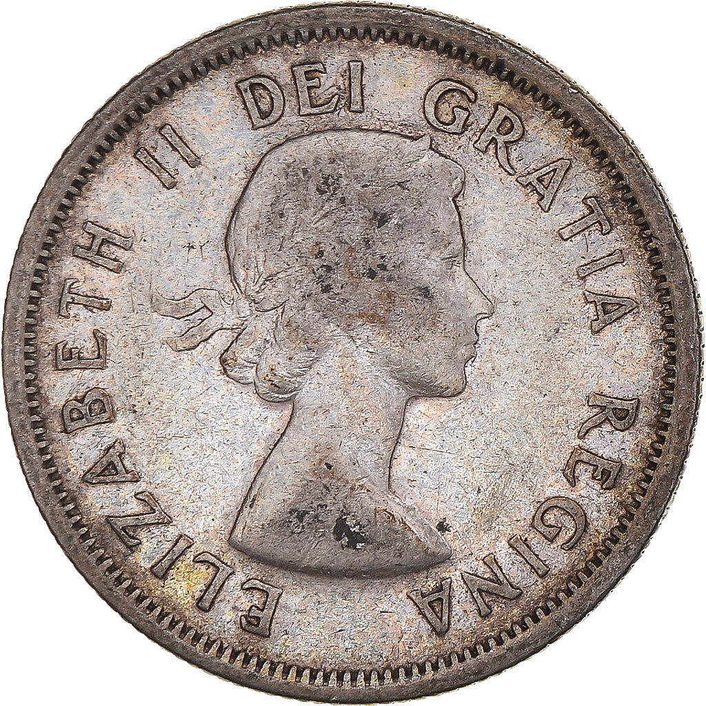 Coin, Canada, Elizabeth II, 25 Cents, 1955, Royal Canadian Mint, Ottawa