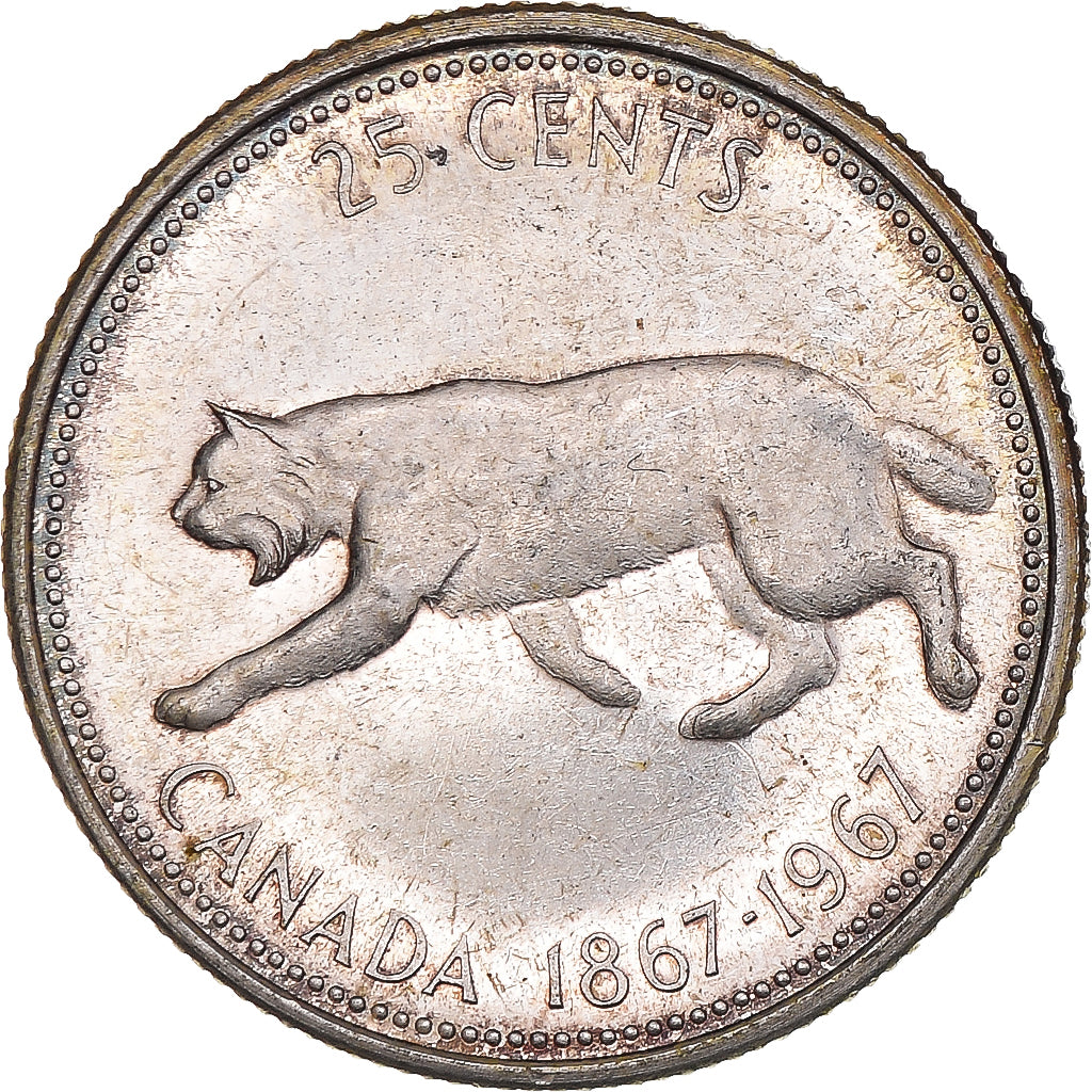 Coin, Canada, Elizabeth II, 25 Cents, 1967, Royal Canadian Mint, Ottawa