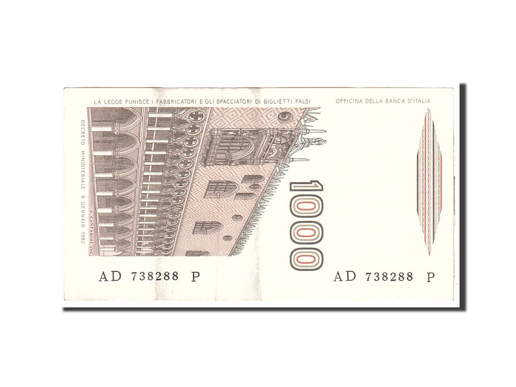 Italy, 1000 Lire, 1977, KM:101e, 1977-01-10, AU(50-53)