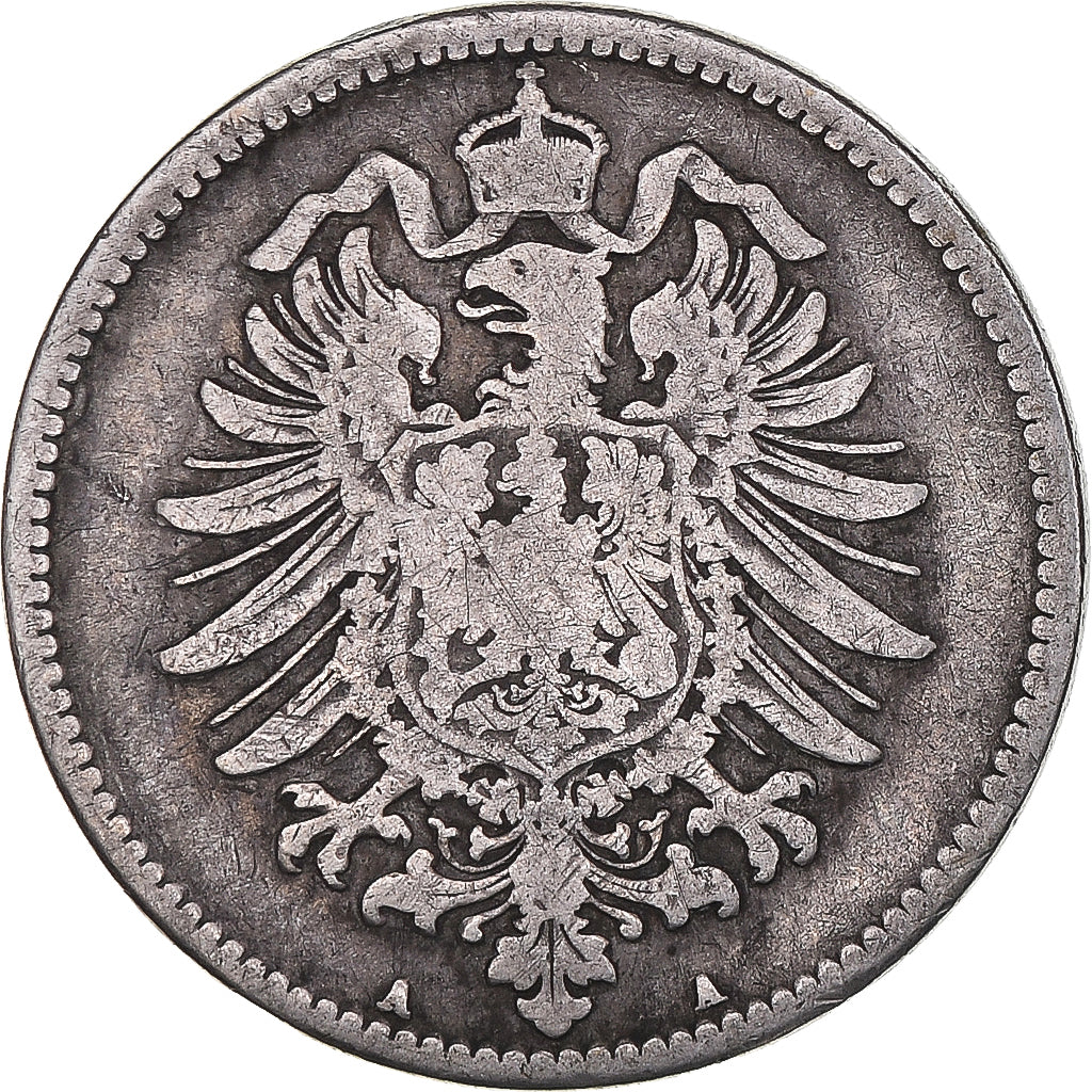 Coin, GERMANY - EMPIRE, Wilhelm I, Mark, 1876, Berlin, VF(30-35), Silver, KM:7