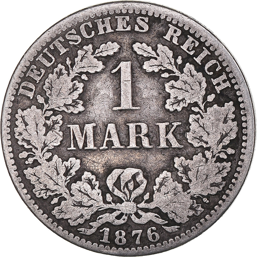 Coin, GERMANY - EMPIRE, Wilhelm I, Mark, 1876, Berlin, VF(30-35), Silver, KM:7