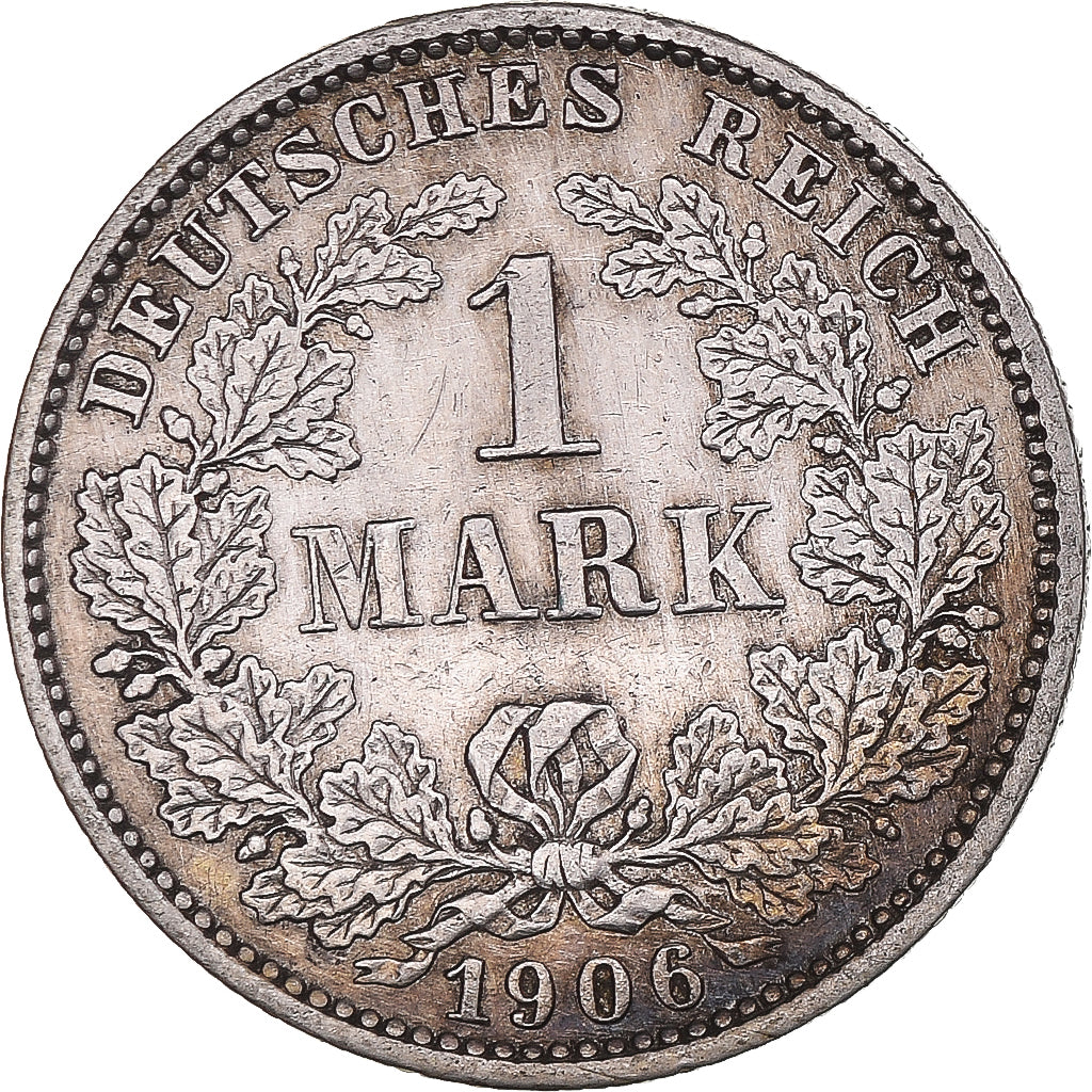 Moeda, ALEMANHA - IMPÉRIO, Wilhelm II, Mark, 1906, Muldenhütten, AU(50-53)