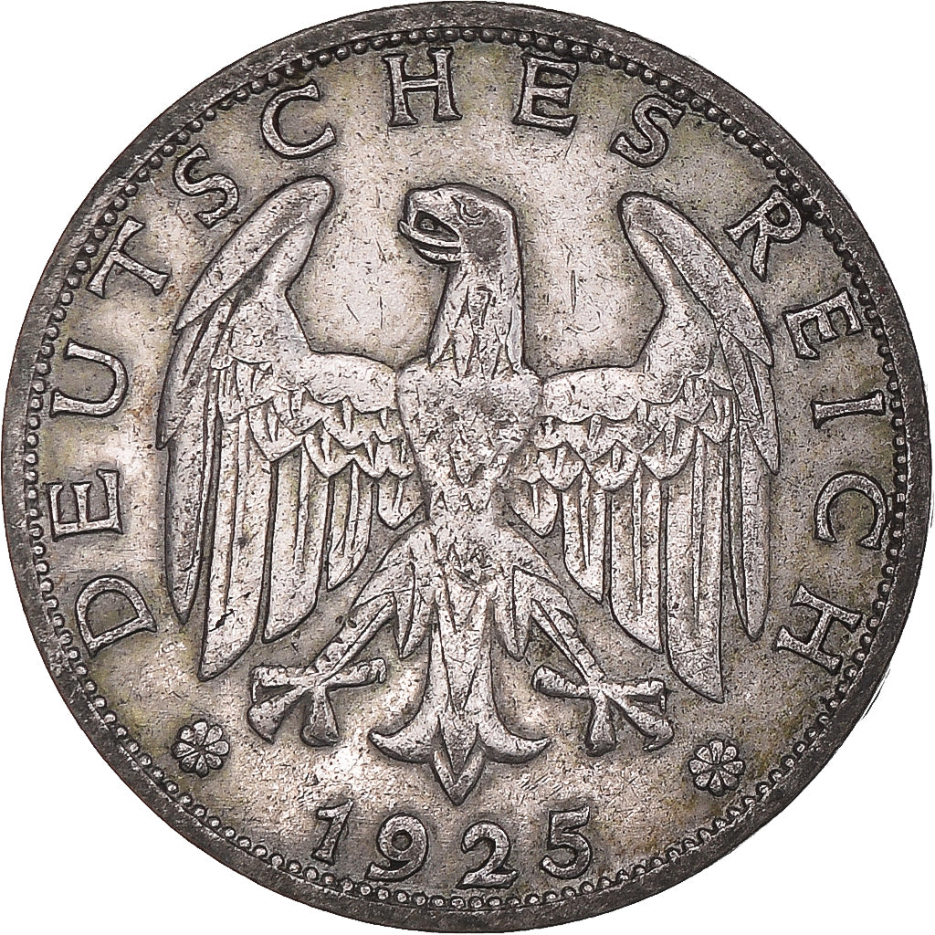 Moneda, ALEMANIA - REPÚBLICA DE WEIMAR, Mark, 1925, Berlin, MBC, Plata, KM:42