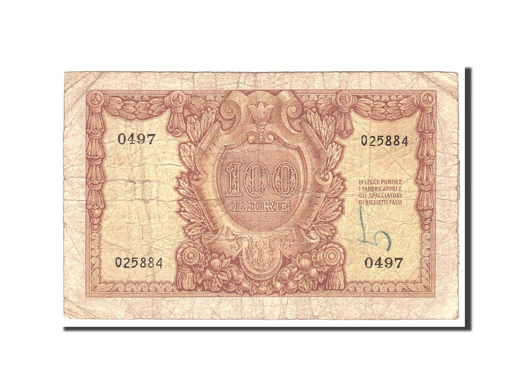 Italy, 100 Lire, 1951, KM:92a, 1951-12-31, VF(20-25)