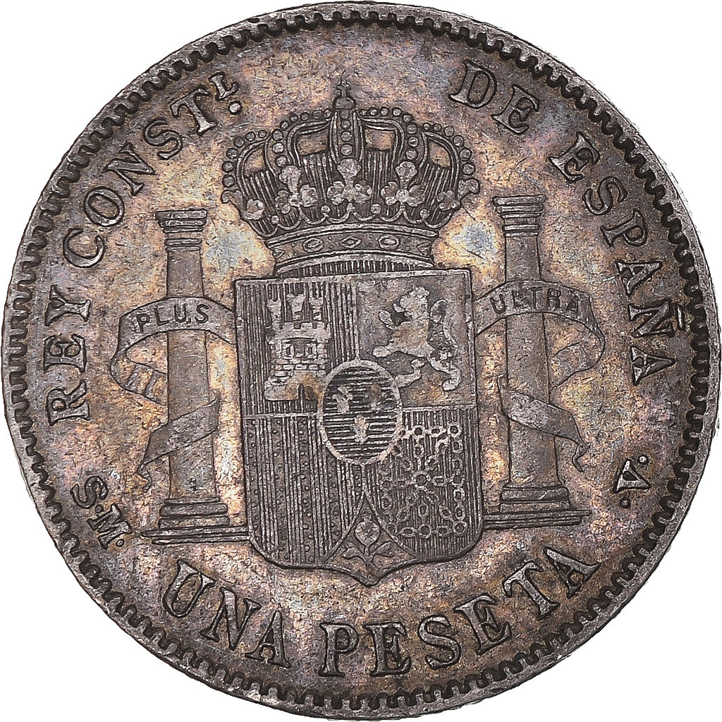 Moneta, Spagna, Alfonso XIII, Peseta, 1900, Madrid, BB+, Argento, KM:706