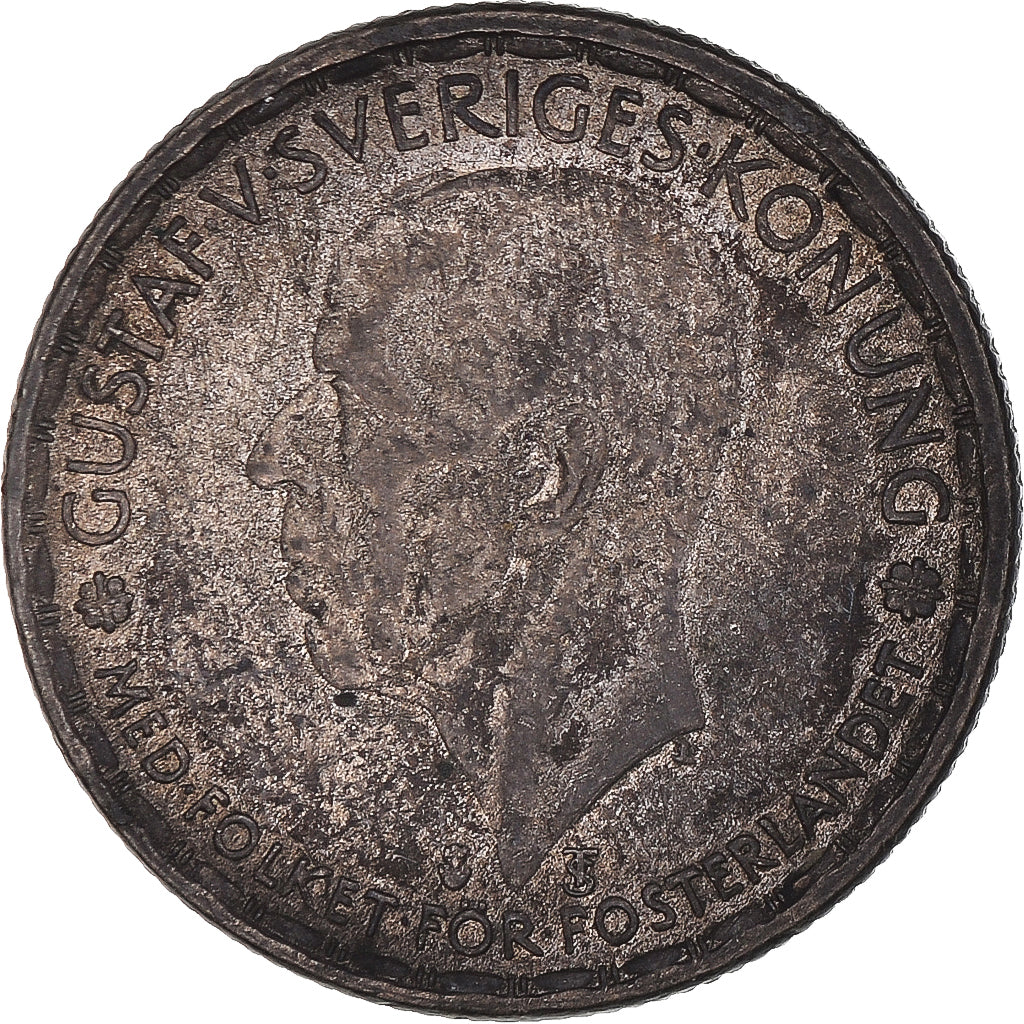 Münze, Schweden, Gustaf V, Krona, 1947, S+, Silber, KM:814