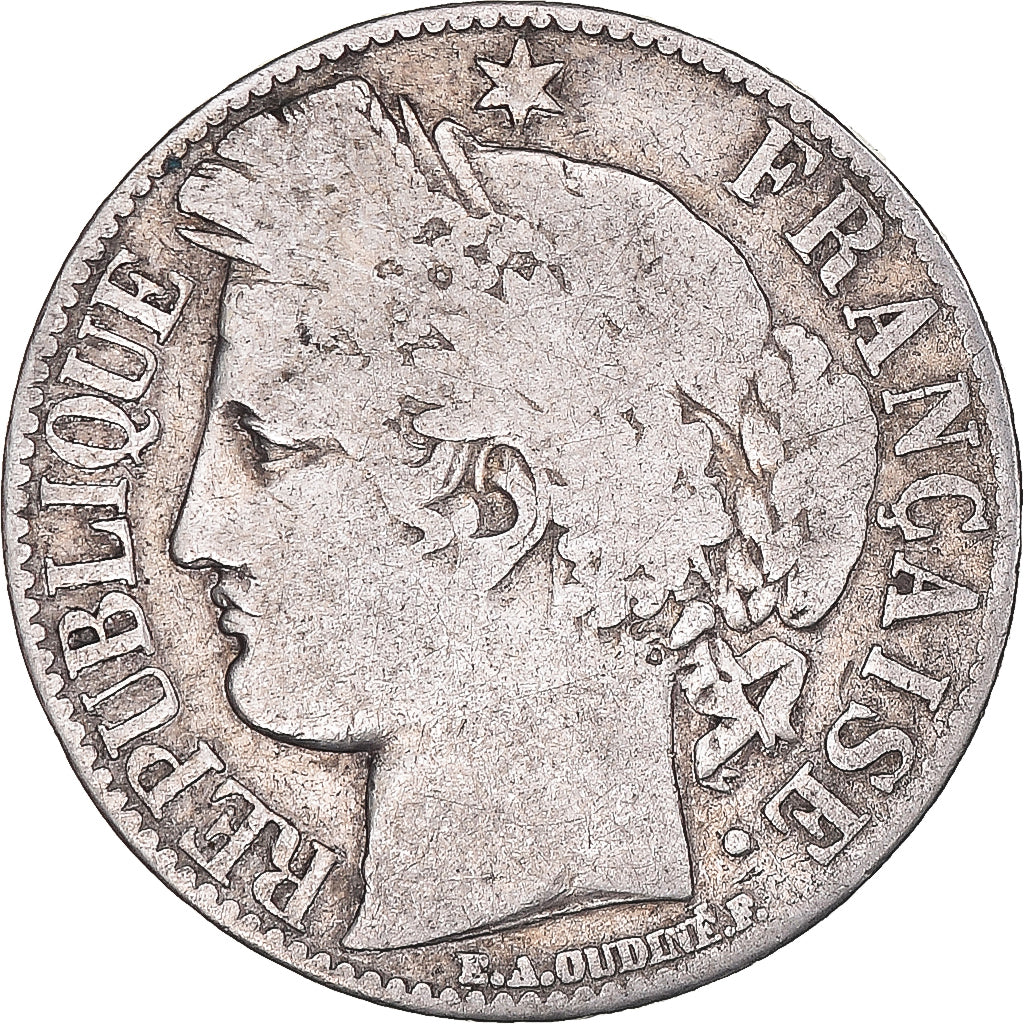 Moneta, Francja, Cérès, Franc, 1881, Paris, 1 Franc, F(12-15), Srebro
