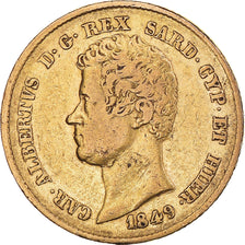 Coin, ITALIAN STATES, SARDINIA, Carlo Alberto, 20 Lire, 1849, Genoa, VF(30-35)