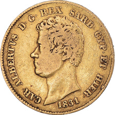 Moneta, DEPARTAMENTY WŁOSKIE, SARDINIA, Carlo Alberto, 20 Lire, 1831, Torino