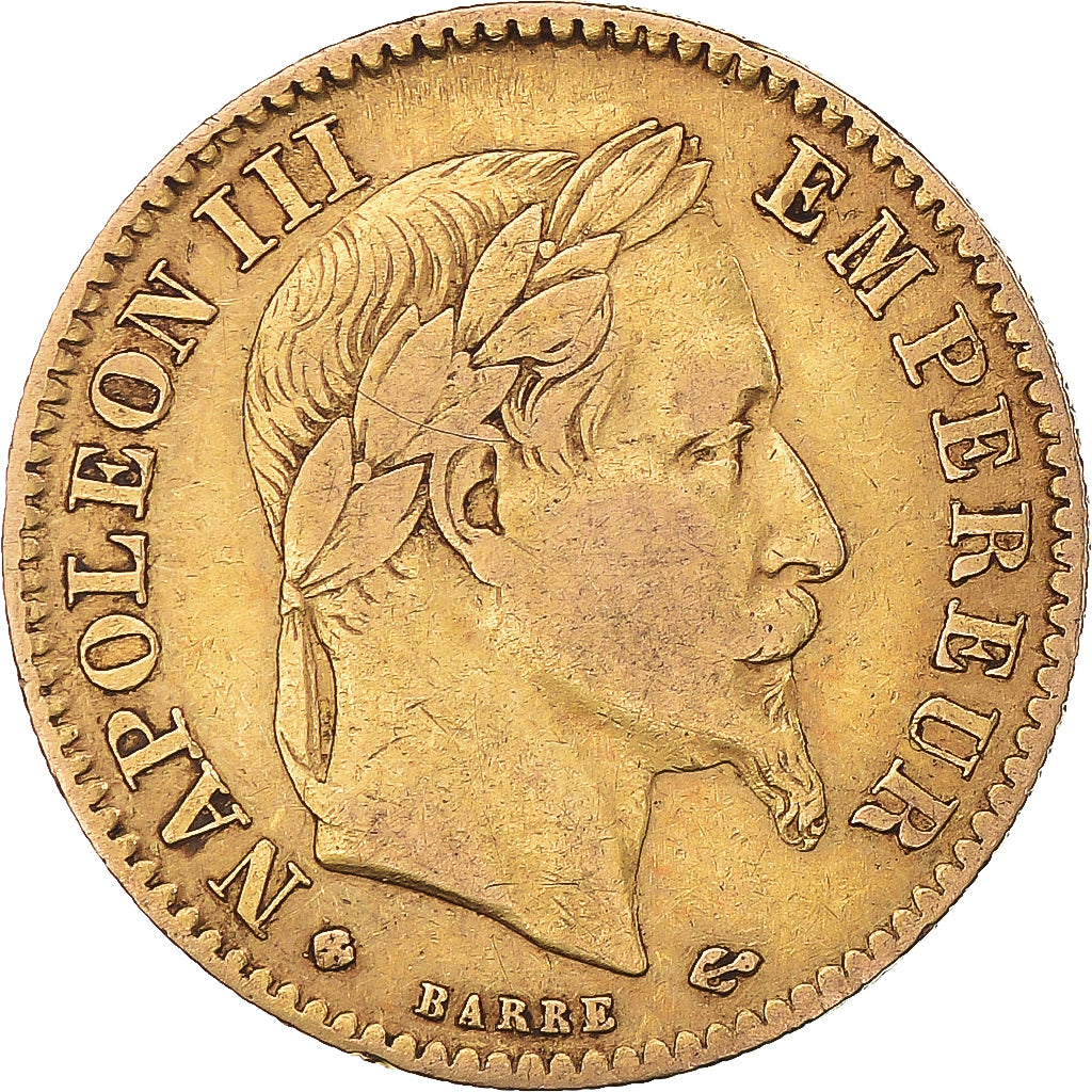 Coin, France, Napoleon III, Napoléon III, 10 Francs, 1863, Strasbourg