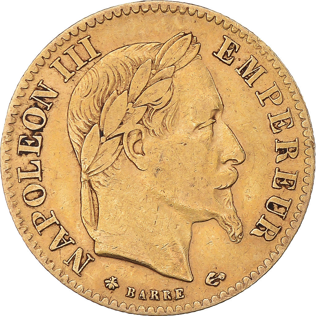 Coin, France, Napoleon III, 10 Francs, 1868, Paris, VF(30-35), Gold, KM:800.1