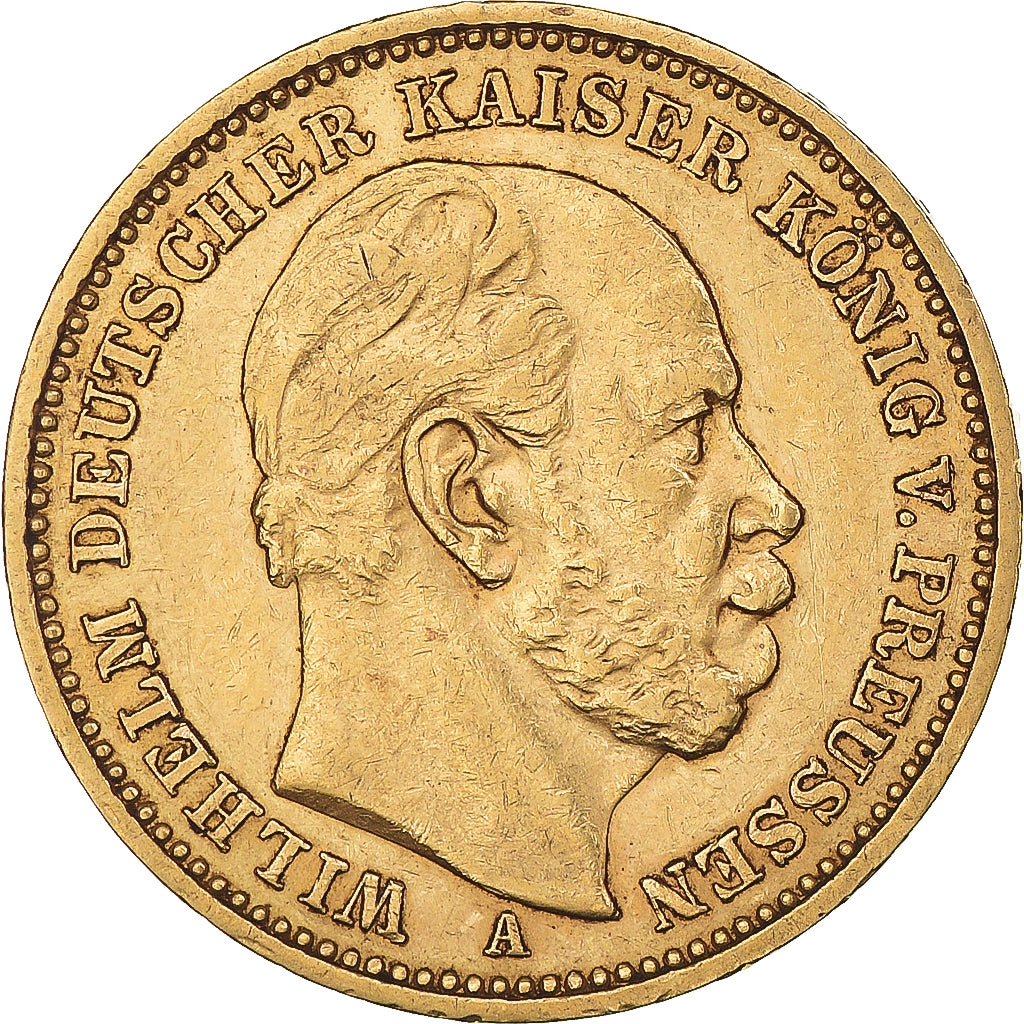 Coin, German States, PRUSSIA, Wilhelm I, 20 Mark, 1883, Berlin, AU(50-53), Gold