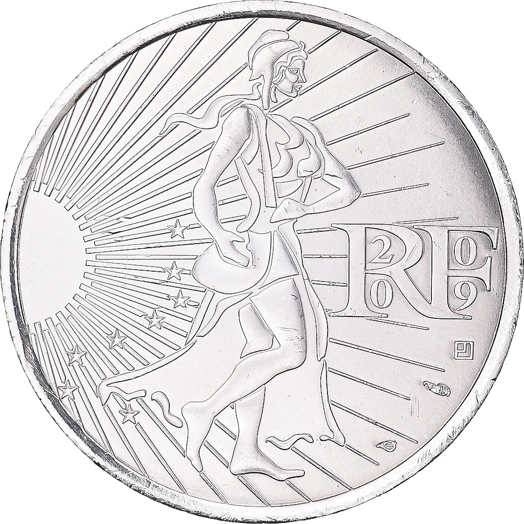 France, 10 Euro, 2009, Paris, MS(65-70), Silver, KM:1580