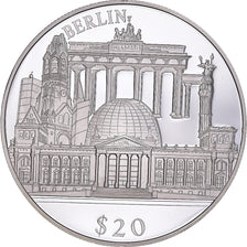 Monnaie, Libéria, 20 Dollars, 2000, FDC, Argent, KM:637