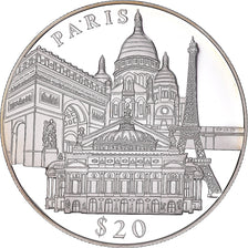 Monnaie, Libéria, 20 Dollars, 2000, FDC, Argent
