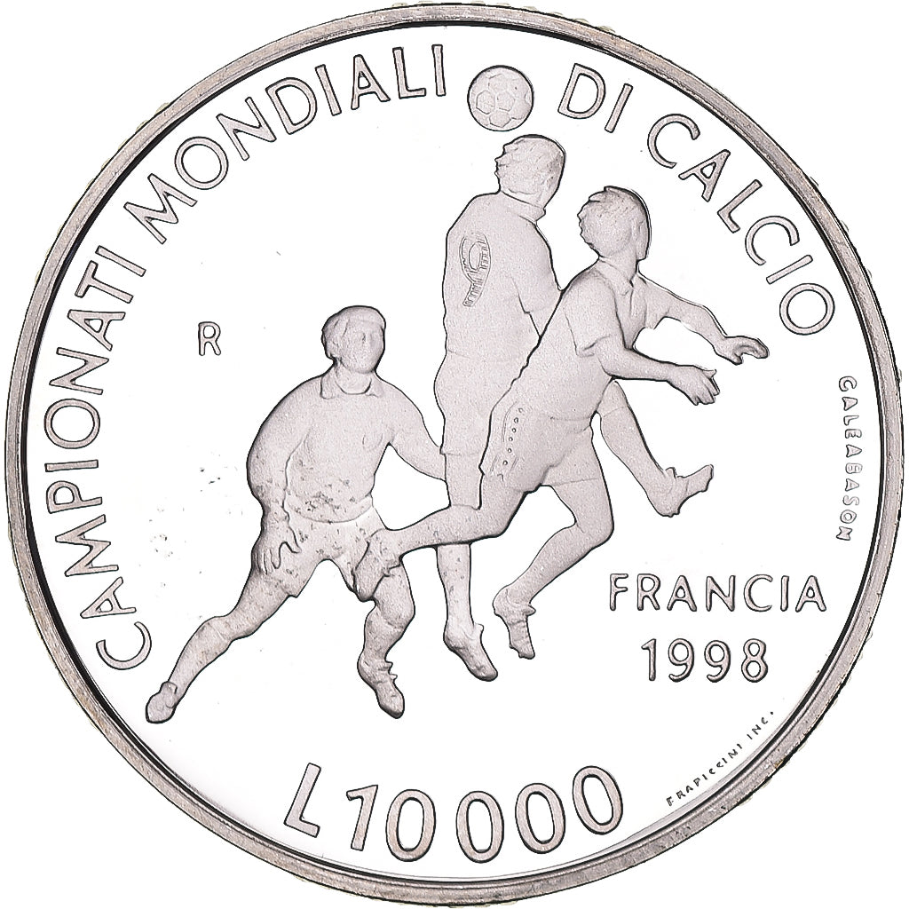 Coin, San Marino, 10000 Lire, 1998, MS(63), Silver, KM:376