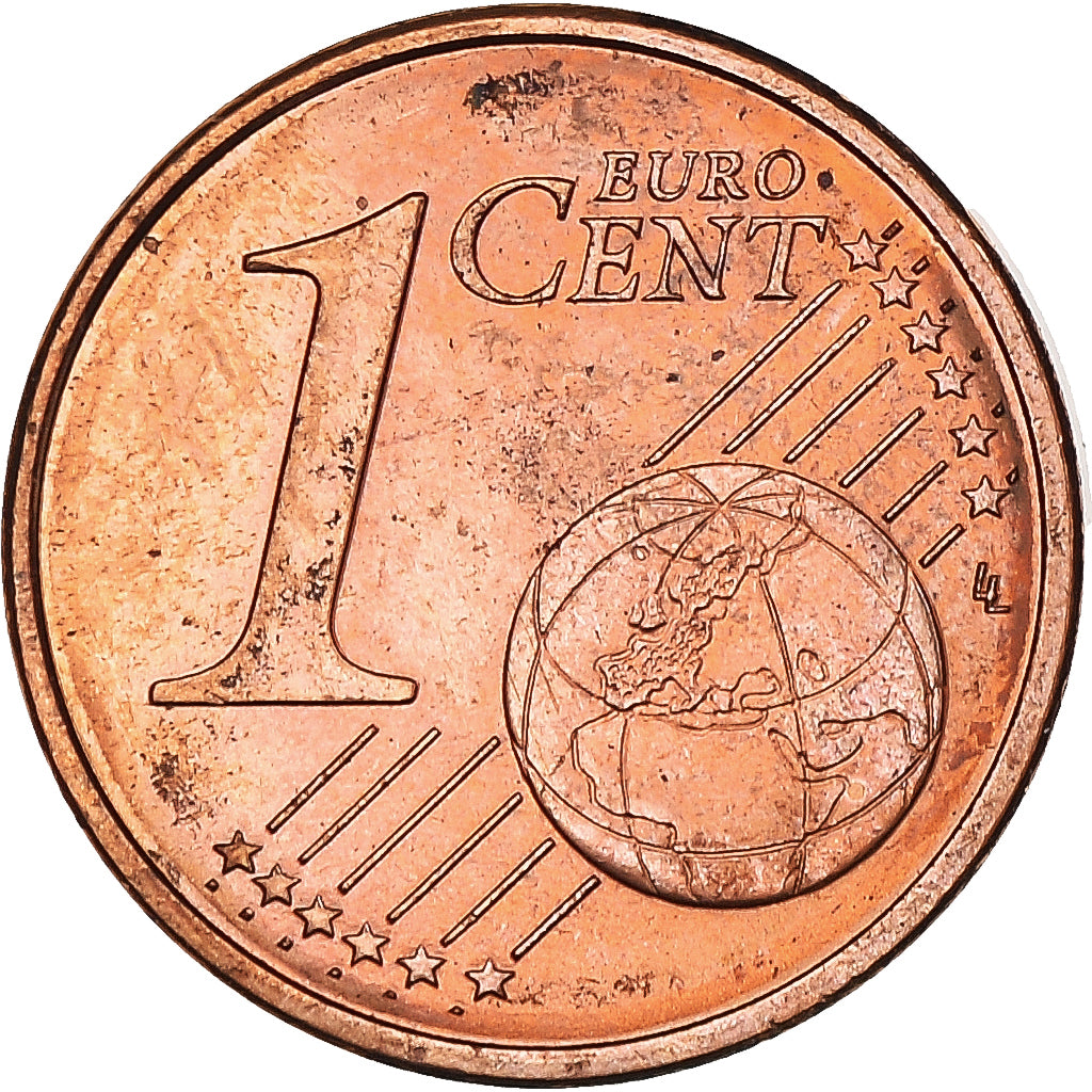 Francia, 1 Centime, Double Reverse Side, EBC, Acero revestido con cobre