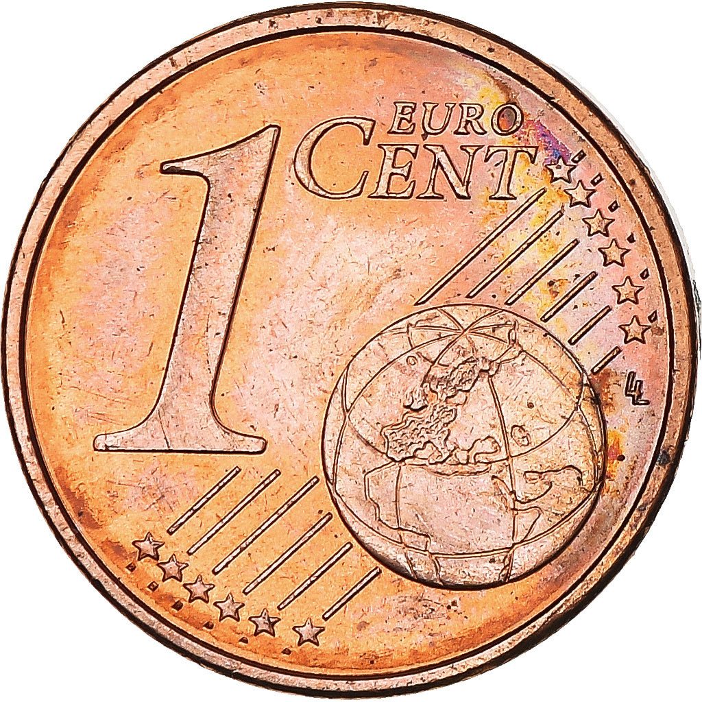 Francia, 1 Centime, Double Reverse Side, EBC, Acero revestido con cobre