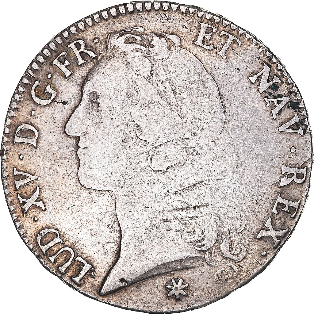 Coin, France, Louis XV, Écu au bandeau, Ecu, 1754, Toulouse, VF(20-25), Silver