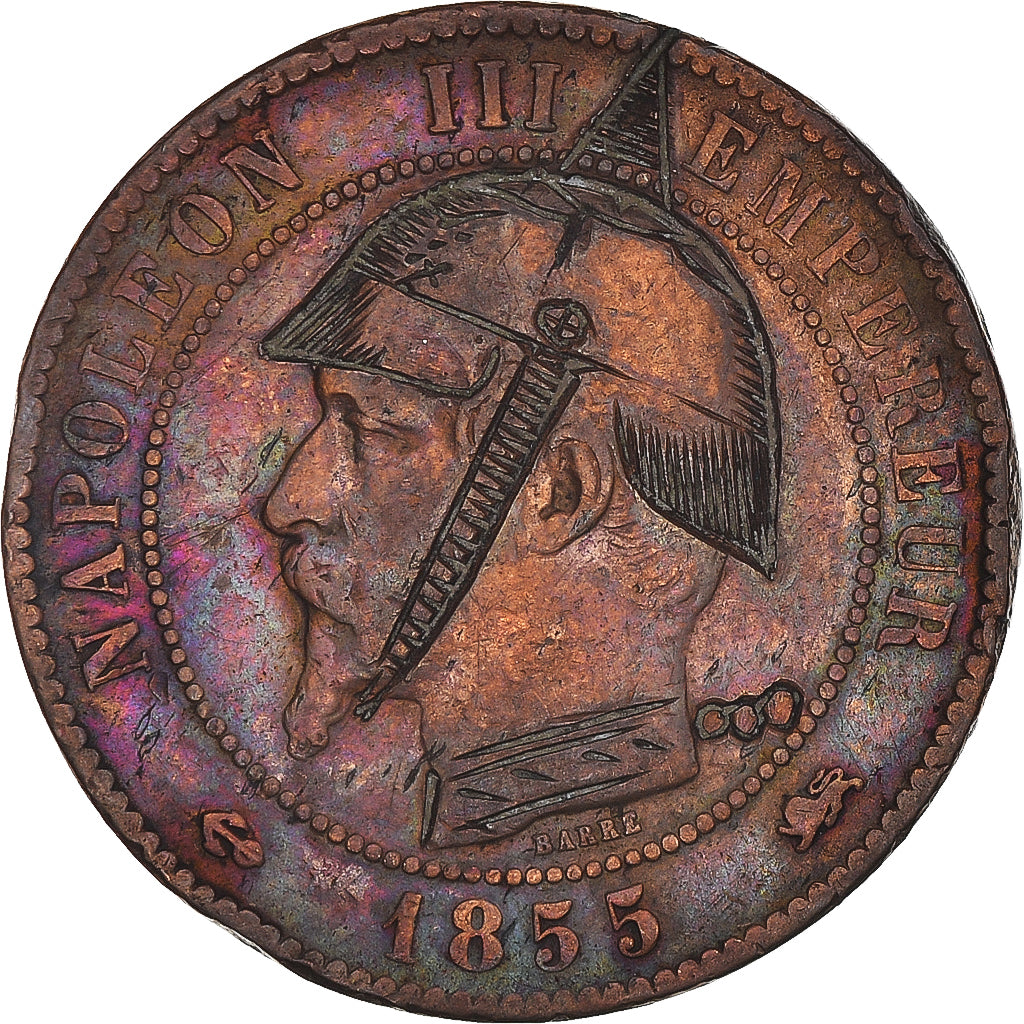 Moneta, Francja, Napoleon III, Napoléon III, 10 Centimes, 1855, Lyon