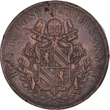 Moneta, DEPARTAMENTY WŁOSKIE, PAPAL STATES, Pius IX, 5 Baiocchi, 1850, Rome
